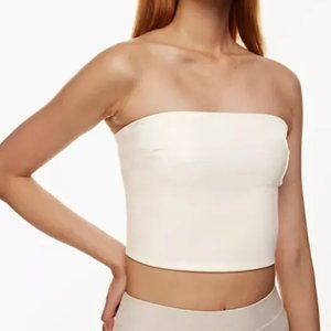 Off White (Birch) Aritzia Vegan Leather Tube Top in Size XS